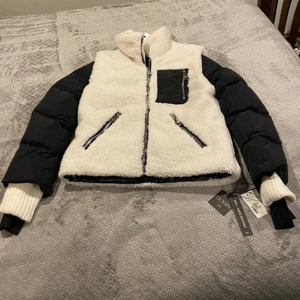 NWT SAM. Women’s Wylie Sherpa Puffer Jacket SOLD OUT STYLE! Sz L - Picture 5 of 12